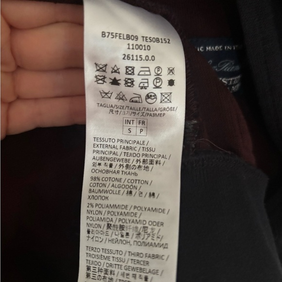 Eleventy Milano Loro Piana Sport Fabric Paneled Retro Track Jacket Hoodie Small - Picture 6 of 8